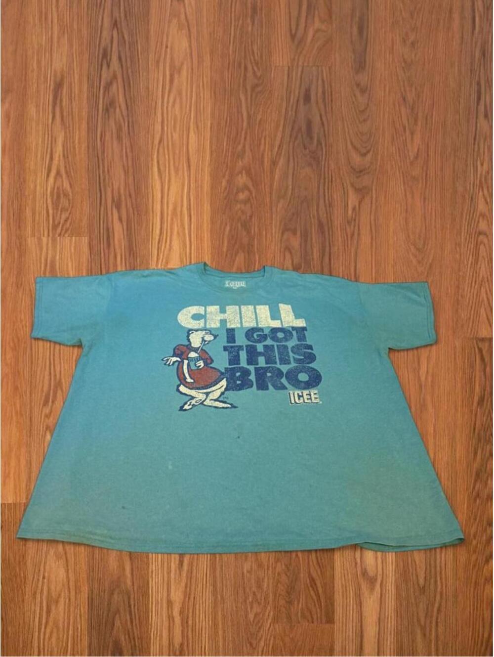 Vintage Y2K ICEE Chill I Got This Bro Graphic T-Shirt Cartoon Tee Size 2XL